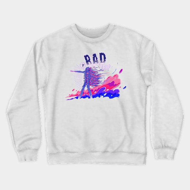 Bad Trip Crewneck Sweatshirt by kidsuperpunch
